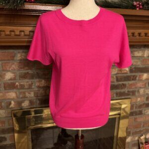 banana republic extra Fine Wool Pink Sweater Size Small NWT Special Sleeves